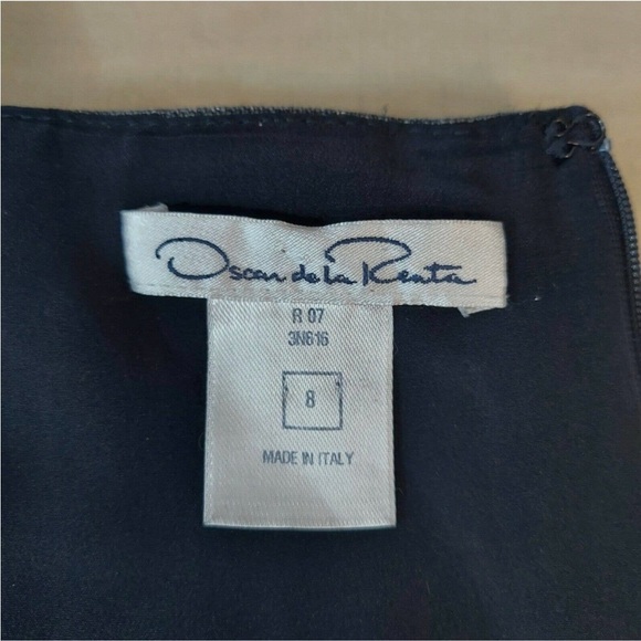 Oscar de la Renta Sundress Sz 8 Gray Runway Look Resort 2007 Ruffle Trim Pencil - Picture 7 of 8